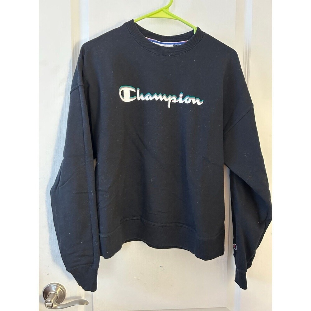 Black Champion Crewneck Sweater